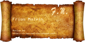 Friss Malvin névjegykártya